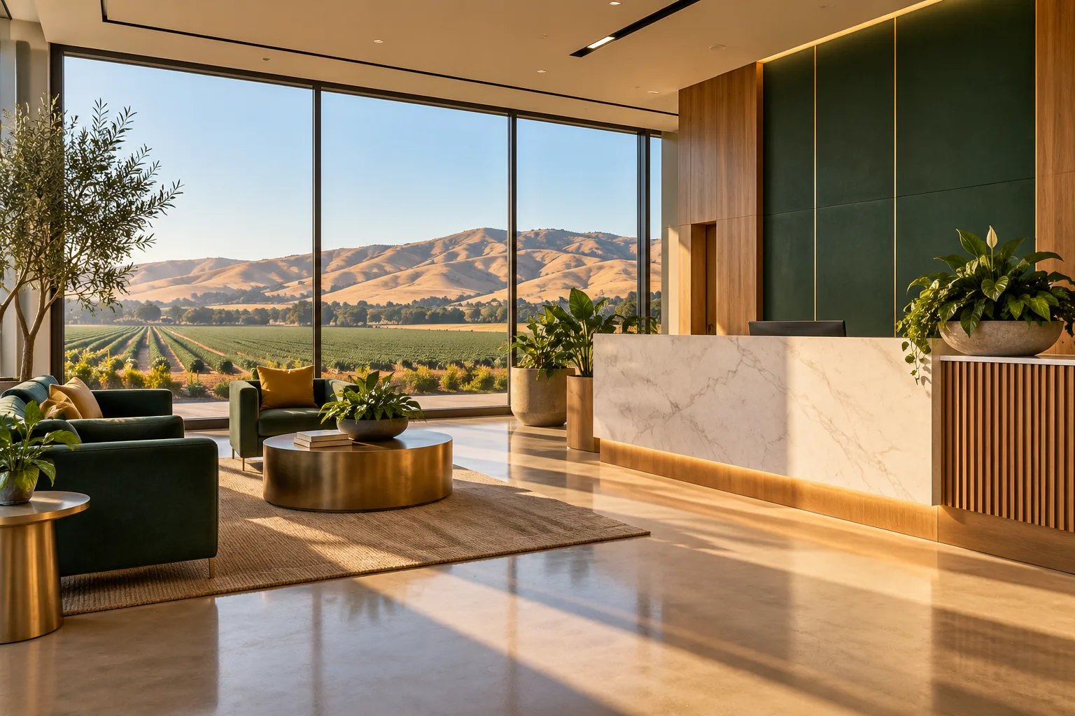 Calm reception area