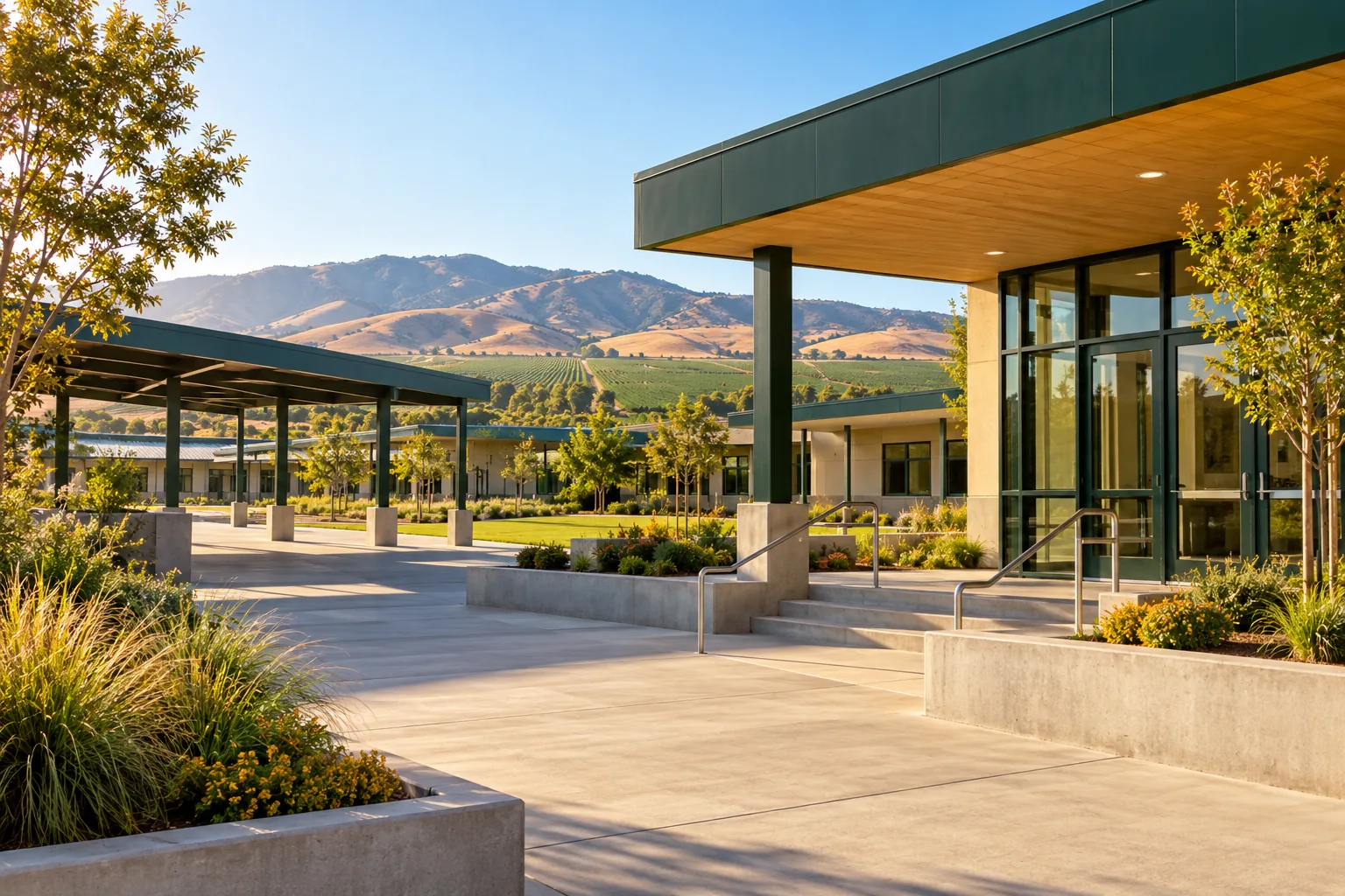 School campus entrance in Salinas