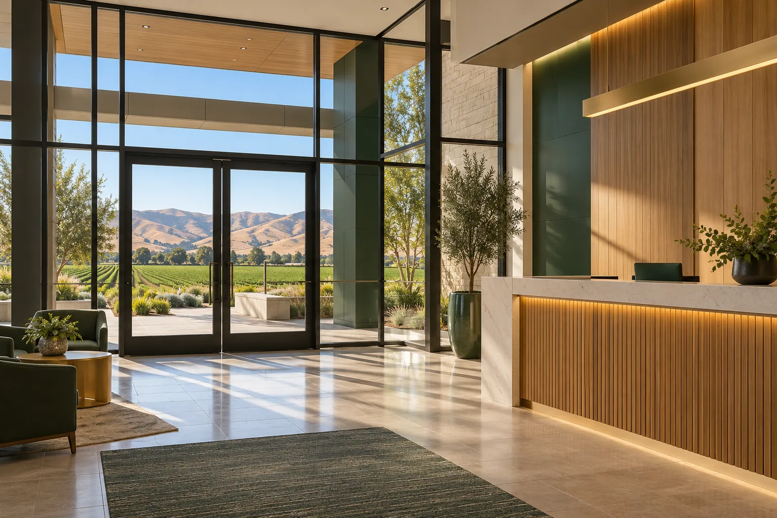 Office entry with visitor check-in in Salinas